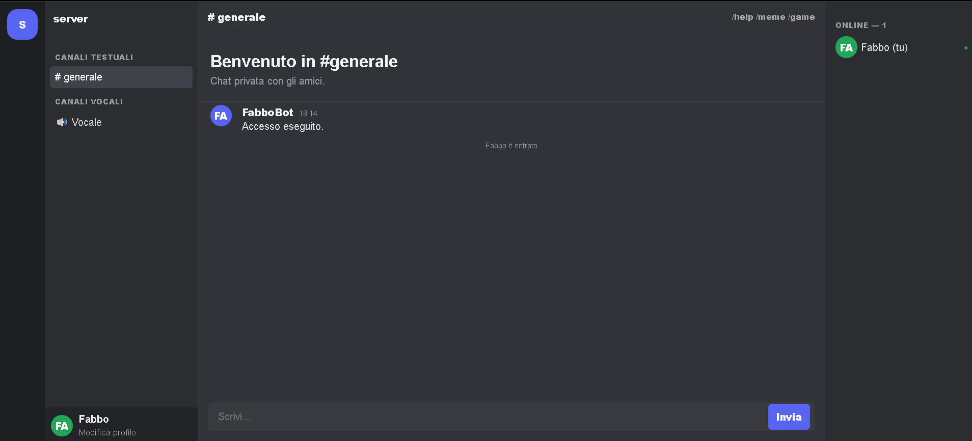 Fabbocord chat application screenshot